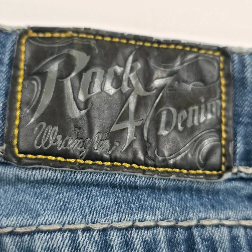 Rock 47 Wrangler Slim Bootcut Jeans Mens 32x30 Blue Medium Wash MRB47KB Western